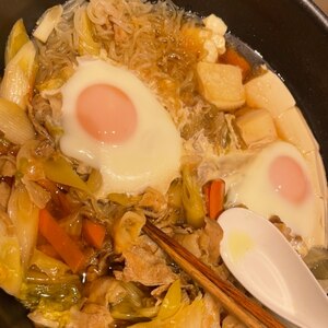 豚こまのすき焼き風♡白菜と豚肉のすき煮